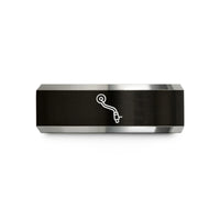 unique birthday present ideas – black & silver tungsten turntable tonearm wedding band
