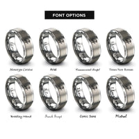font options for inside engraving on silver frog branch rings