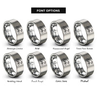 font options for inside engraving on grey frog pad rings
