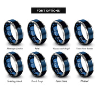 font options for inside engraving on blue & grey front squat rings