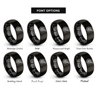 font options for inside engraving on black frying pan egg rings
