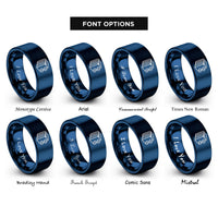 font options for inside engraving on blue fuel cell stack rings
