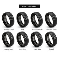 font options for inside engraving on black fuel gauge rings
