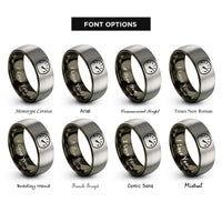 font options for inside engraving on gunmetal & gray fuel gauge rings