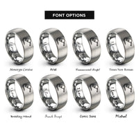 font options for inside engraving on grey fuel nozzle rings