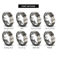 font options for inside engraving on gray fuel nozzle rings