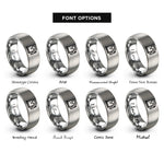 font options for inside engraving on gray fuel pump rings