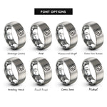font options for inside engraving on grey g gravitational constant rings