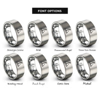 font options for inside engraving on gray gaff rig pennant rings