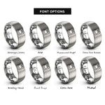 font options for inside engraving on grey game cartridge rings