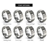 font options for inside engraving on grey game cartridge rings