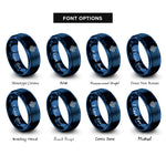 font options for inside engraving on blue gamepad d pad rings