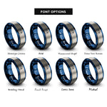 font options for inside engraving on blue & silver gamepad retro rings