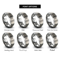 font options for inside engraving on gray gamepad retro rings