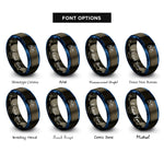 font options for inside engraving on gunmetal & blue gamepad retro rings