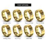 font options for inside engraving on gold garden fence flowers rings
