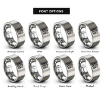 font options for inside engraving on silver garden fence flowers rings