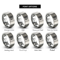 font options for inside engraving on silver garden fence flowers rings