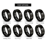 font options for inside engraving on black gargoyle perched rings