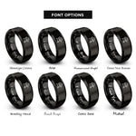 font options for inside engraving on black gas grill rings