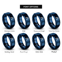 font options for inside engraving on blue gate sign rings