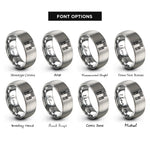 font options for inside engraving on silver gate sign rings