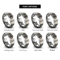 font options for inside engraving on silver gate sign rings