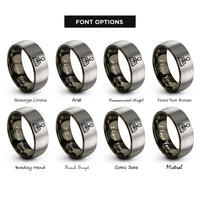 font options for inside engraving on gunmetal & grey gated shifter rings