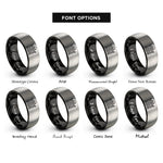font options for inside engraving on black & grey gates of heaven rings