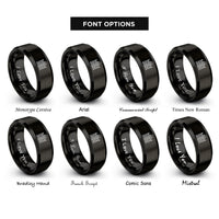 font options for inside engraving on black gates of heaven rings