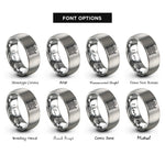 font options for inside engraving on gray gates of heaven rings