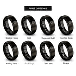 font options for inside engraving on black gear badge rings