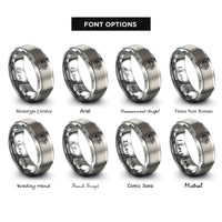 font options for inside engraving on silver gear brain rings