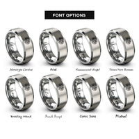 font options for inside engraving on grey gear brain rings
