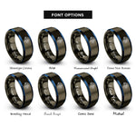 font options for inside engraving on gunmetal & blue gear brain rings