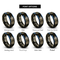 font options for inside engraving on gunmetal & blue gear brain rings