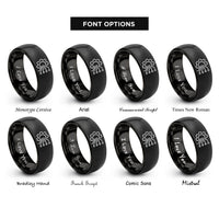 font options for inside engraving on black gear circuit rings