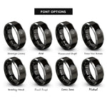 font options for inside engraving on black & grey gearbox icon rings