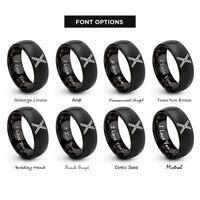 font options for inside engraving on black gebo rings