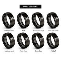 font options for inside engraving on black gebo rings