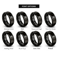font options for inside engraving on black gebo rings