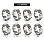 font options for inside engraving on gray gebo rings