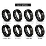 font options for inside engraving on black gelt coins rings