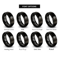 font options for inside engraving on black gelt coins rings