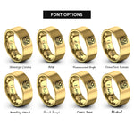 font options for inside engraving on gold gelt coins rings