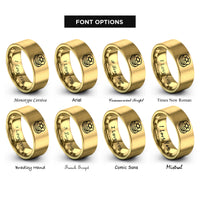 font options for inside engraving on gold gelt coins rings