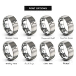 font options for inside engraving on grey gemsbok horns crossed rings