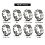 font options for inside engraving on grey gemsbok horns crossed rings