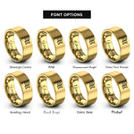 font options for inside engraving on gold genderfluid flag rings