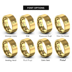 font options for inside engraving on gold generic wrap rings